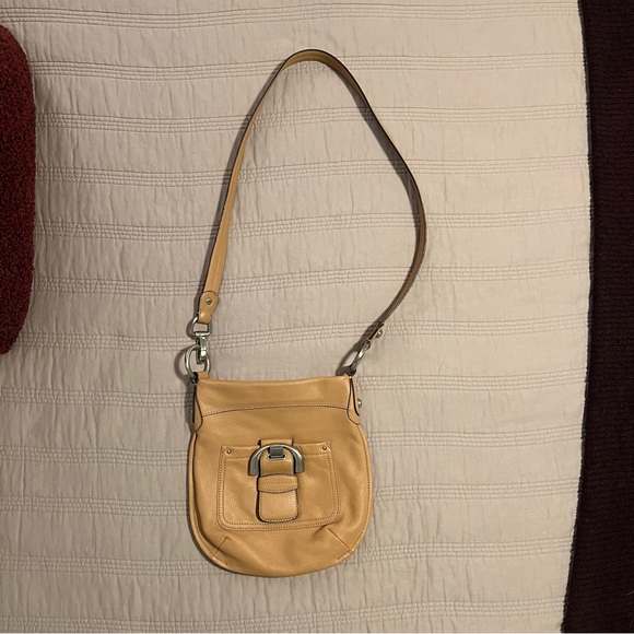 B. Makowsky Camel Tan Leather Crossbody Bag - Picture 5 of 8